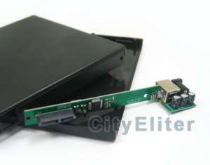 USB SATA Laptop CD DVD RW ROM External Case Enclosure B  