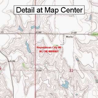 USGS Topographic Quadrangle Map   Republican City NE, Nebraska (Folded 
