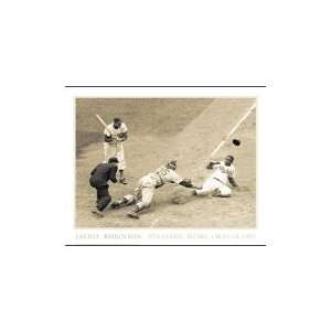  Jackie Robinson Stealing Home May 15 1 Poster Print