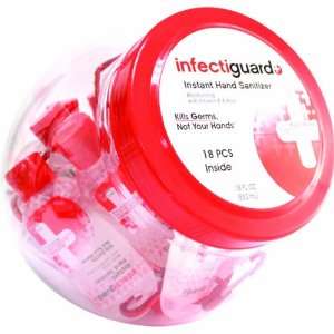  Infectiguard Fishbowl with 1.8oz Clip on Bottles, 18 Count 