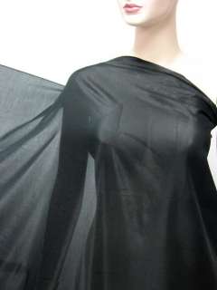 Silk Cotton Lining Fabric Super Comfy Black Yardage  