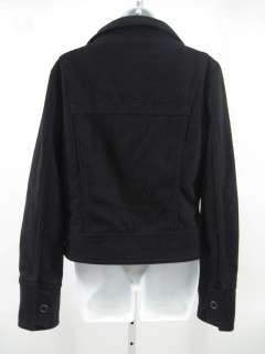 TOPSHOP Black Wool Zip Up Jacket Size 14  