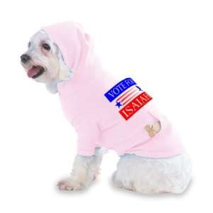 VOTE FOR ISAIAH Hooded (Hoody) T Shirt with pocket for your Dog or Cat 
