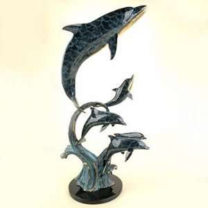  Majestic Dolphin Quintet Sculpture