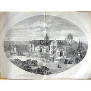  1855 VIEW WELLINGTON COLLEGE SANDHURST ARCHITECTURE