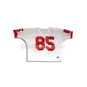  White No. 85 Game Used Utah Russell Football Jersey