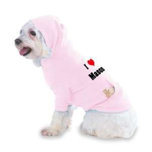 Love/Heart Mason Hooded (Hoody) T Shirt with pocket for your Dog or 