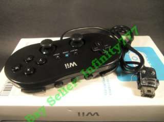 BLACK Classic Controller Game Control for Nintendo Wii  