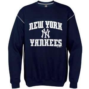   New York Yankees Navy Blue Classic Crew Fleece Sweatshirt Sports