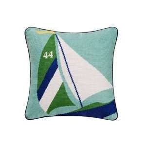  16 x 16 Needlepoint Pillow, Sailboat