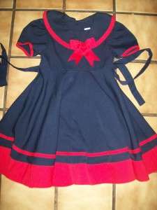 GIRLS CHURCH/SCHOOL DRESS~SIZE 6~BY RARE EDITIONS~SAILOR STYLE  