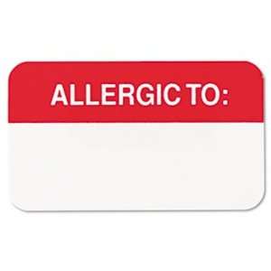  Tabbies 01000   Medical Labels for Allergies, 7/8 x 1 1/2 