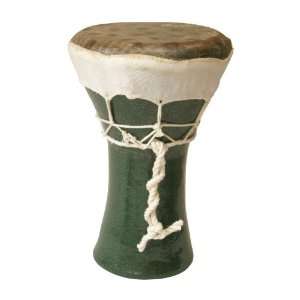  Doumbek, Ceramic, 5x8, Dark Green Musical Instruments