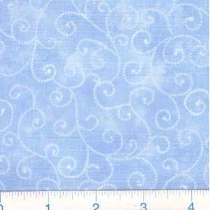  44 Wide Moda Marble Swirls (9908 34) Sky Blue Fabric By 