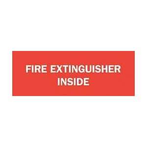 Sign,5x14,fire Extinguisher Inside   BRADY  Industrial 