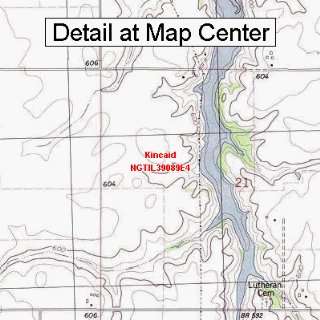 USGS Topographic Quadrangle Map   Kincaid, Illinois (Folded/Waterproof 