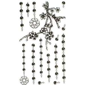  King Horse jewelry tattoo sticker black chain plum blossom 