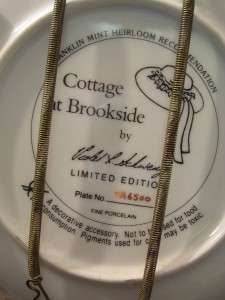 Collector plate COTTAGE AT BROOKSIDE Franklin Mint 8.5  