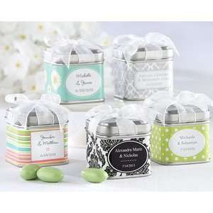   Favor Tin with Pre Tied Organza Bow (Set of 12)