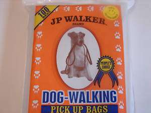 100 JP Walker Brand Dog Walking Waste Poop Pick Up Bags  