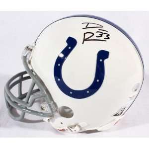 Dominic Rhodes Signed Mini Helmet   Indianapolis Colts   JSA 