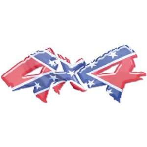    Full Color 4x4 Truck Decals with Confederate Flag Automotive
