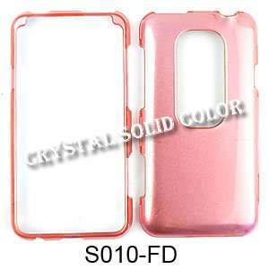  PHONE COVER FOR HTC EVO 3D CRYSTAL SOLID PINK Cell Phones 