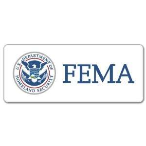  Federal Emergency Management FEMA car sticker 7 x 3 