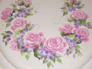 NEW* hp TOILET SEAT Shabby PINK ROSES Cottage Sweet  