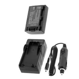   Battery Charger with Car Adapter + Battery for Sony DCR SR87 HX100V