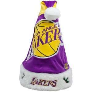 Los Angeles Lakers 2011 Colorblock Runoff Plush Santa Hat (Quantity of 