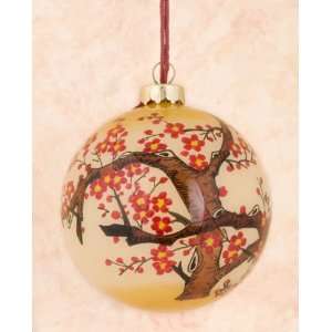  Hand Painted Glass Ornaments   Flowers