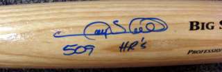 GARY SHEFFIELD AUTOGRAPHED SIGNED RAWLINGS BAT 509 HR PSA/DNA  