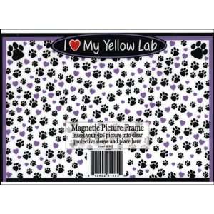 Yellow Lab Purple 3 N 1 Picture Frame 