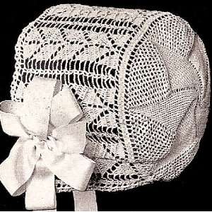  Vintage Crochet PATTERN to make   1915 Antique Baby Cap Hat Bonnet 