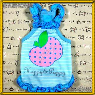 Dog Clothes J170,Frill String Tops Apple Image Halters  