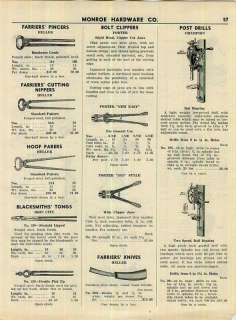 1941 Champion Post Drills Farriers Tools Heller ad  