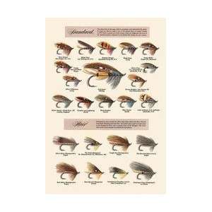  Fly Fishing Lures Standard and Hair 20x30 poster