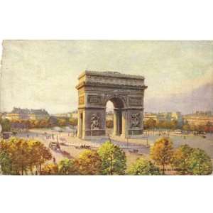   1913 Vintage Postcard Arc de Triomphe   Paris France 