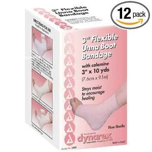  Dynarex Unna Boot with Calamine, 3 Inches X 10 Yards, 12 