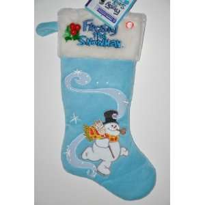  FROSTY THE SNOWMAN (light blue)   MUSICAL CLOTH STOCKING 