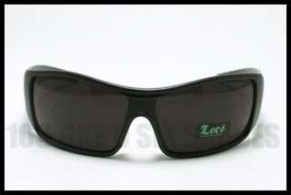 LOCS Cholo Hard Core Gangster Sunglasses Dark MATTE BLACK New 