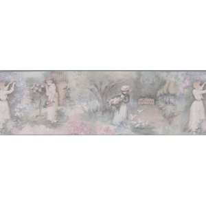 Brewster 418B195 Borders and More Floral Bamboo Wall Border, 6 Inch by 