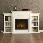 Wildon Home Franklin Electric Fireplace with Firebox in Antique Ivory