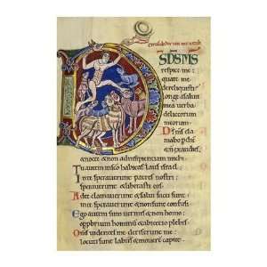  Psalm 136, Initial D In Albani Psalter Poster by Unknown 
