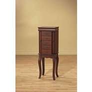 Monarch Specialties Cherry Louis Philippe Jewelry Armoire 