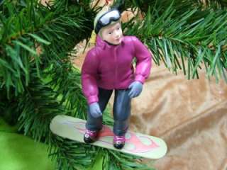 New Female Snowboarding Snowboard Christmas Ornament  