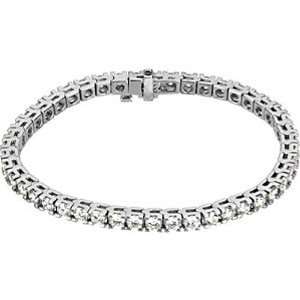  18K White Gold Diamond Bracelet   7.00 Ct. Jewelry