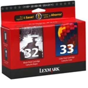 Lexmark 32/33 (18C0532) Black and Color Twin Pack OEM Genuine Inkjet 