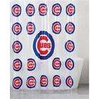   pvc frosty shower curtain arrayed in the team colors and logo 72 x72
